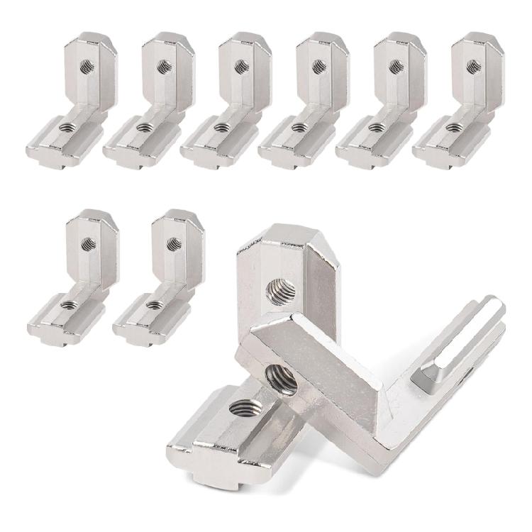 

10Pieces Sturdy Stainless Steel Corner Joints for 8mm Slot Aluminum Extrusion Right Angles Assembly Daily Casual Use 1