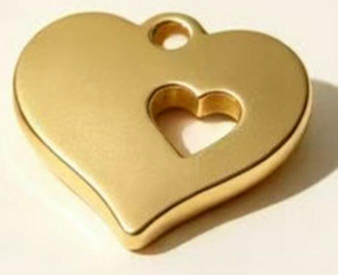 Hollow Heart Stainless Steel Titanium Pendant Necklace DIY Jewelry Accessory Tag