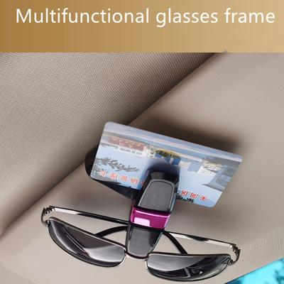 4 Color Auto Sun Visor Glasses Fastener Clip Holder For Sunglasses Eyeglasses Ticket Card Universal Multi-Function Car Interior