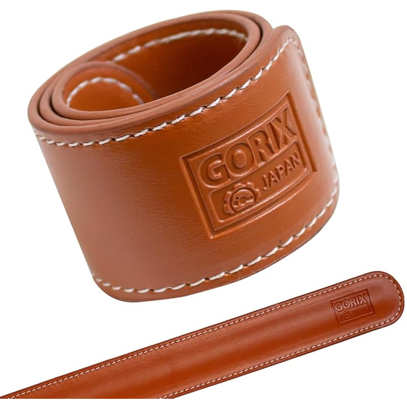 

[Gorix] bicycle hem band leather leg straps (GX-SUSOROLL) pants clip Fashionable trouser hem closure brown Prevention of entanglement road bike cross