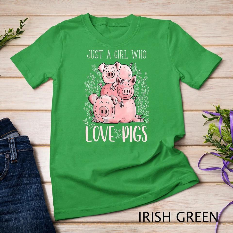 Just A Girl Who Loves Pigs for Pig Lover Unisex T-shirt 4 M