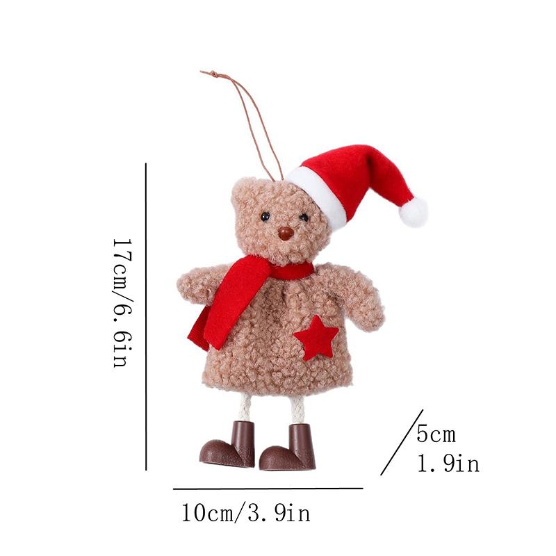 Christmas Tree Flocking Hanging Ornaments Xmas Tree Pendants Christmas Decoration New Year 2026 Party Decor Navidad Gifts 7