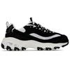 Skechers DLites 1.0 Synthetic Leather Mesh Comfortable Versatile Durable Breathable Mid-Top Dad Sneakers Women Sneakers Black White 896085-BKW
