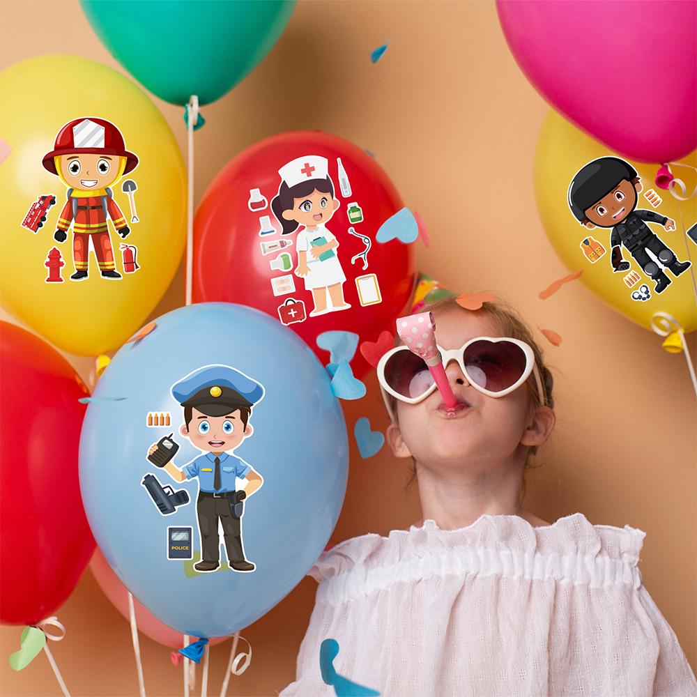 816Sheets Funny Professional Dressing Puzzle Stickers Make-A-Face Children Diy Assemble Jigsaw Kid Educational Toys Party Favor