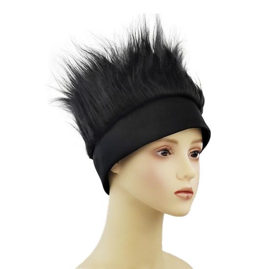 Hairy Costume Headband Empty Top Design Headband Wig Decor Elastic Soft Headgear Ball Fan Hair Accessory