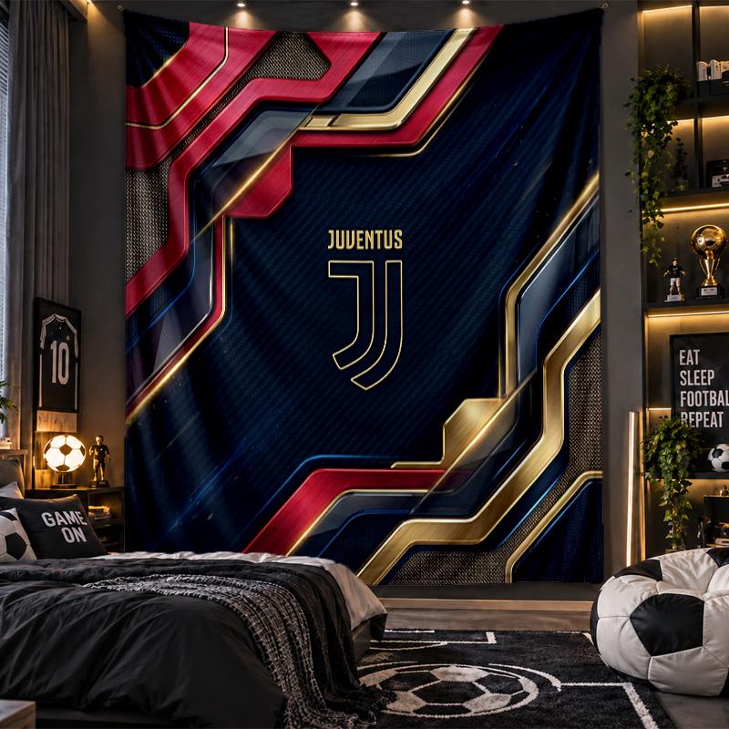 Arazzo da Appendere a Parete Tessuto Stampato Juventus FC per Soggiorno Camera da Letto Decorazione per la Casa