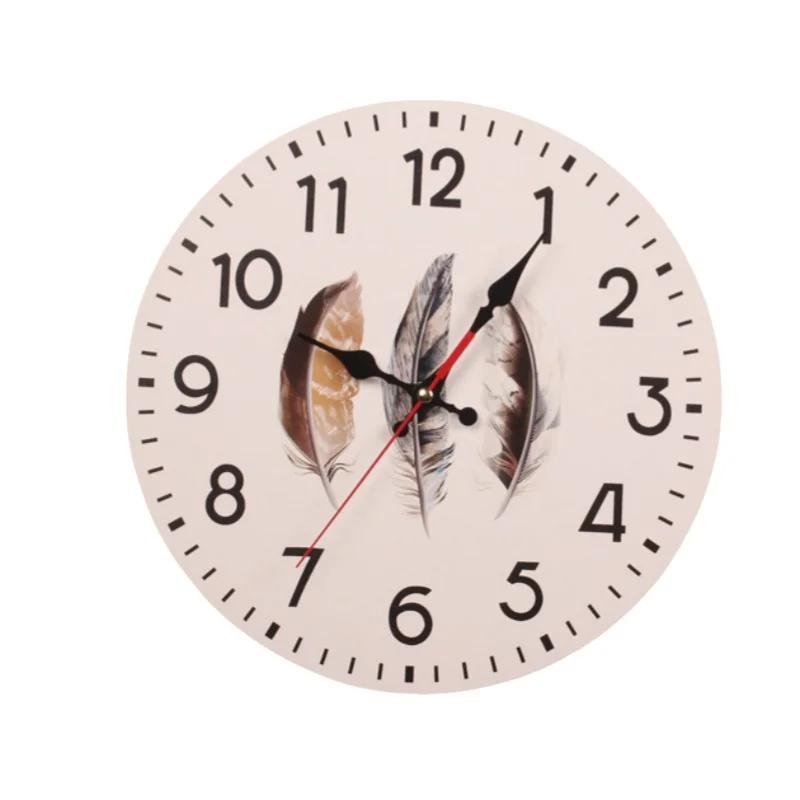 11 Inch Simple Modern Wooden Wall Clock Living Room Art Silent Clock Fashion Light Personality Decorated Study Livingroon