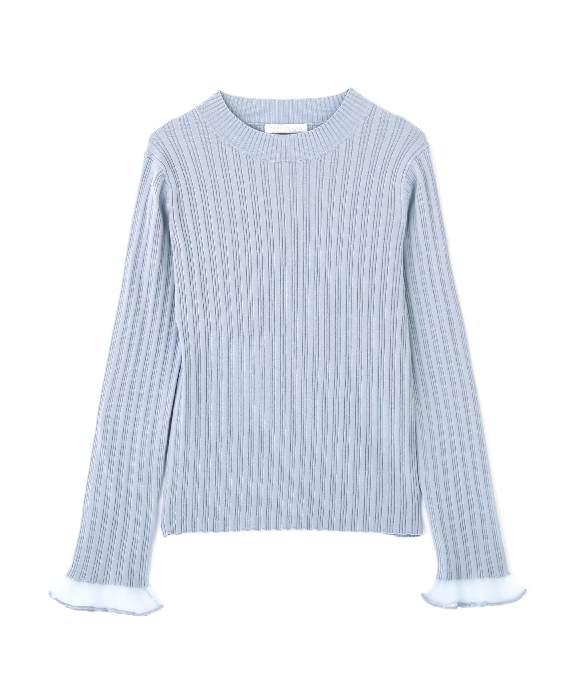 

Proportion Body Dressing Sheer Rib Knit Blue Women s Sweater, синий