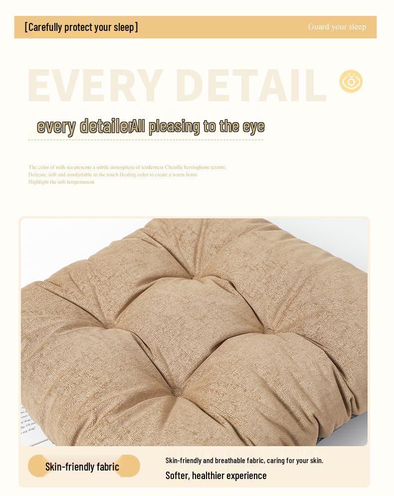 Washable 50x50 Cotton-Filled Chair Seat Cushion for Office, Classroom, or Dormitory