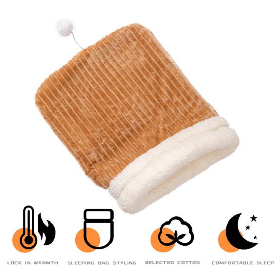 Cat Sleeping Bag Cozy Winter Plush Cat Sack Warm Pet Bed Cave Kittens Tunnel Calming Bed Pet Hideaway for Kittens Puppies Rabbits