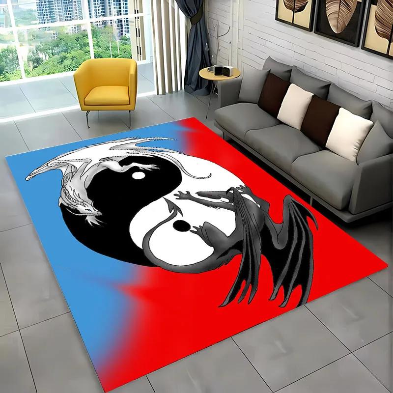 Čínský starověký tajemný koberec Tai Ji, Bytové doplňky do obývacího pokoje a ložnice, Podložky pod pohovku do dětského pokoje, Rohožka na podlahu, Protiskluzový koberec