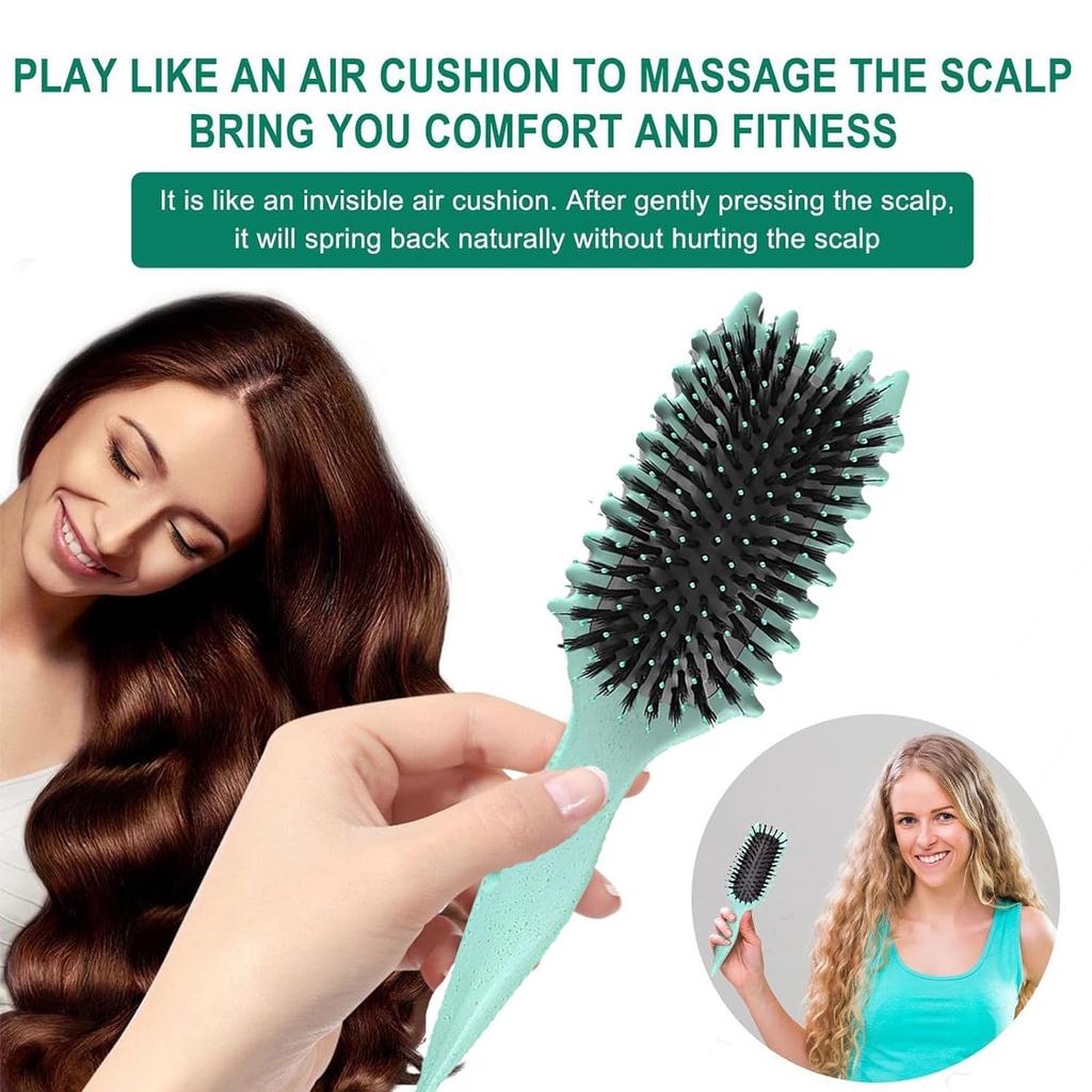 1 PCS  Women Curl Defining Brush, Boar Bristle Hair Brush Styling Brush, Curly Hair Brush, Shaping & Defining Curls