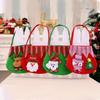 Christmas Sled Shape Portable Candy Bag Deer Pattern Pouch Snowman