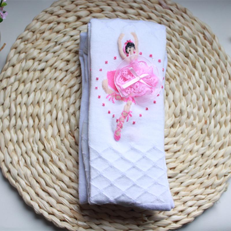 

Spring/Autumn Ballet Cotton Knit Tights for Girls - Medium/Large S (95-110CM) білий