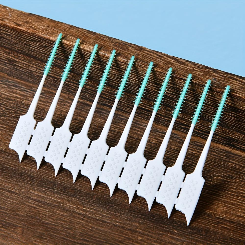 400 ks mini zubních nití - měkké silikonové mezizubní čisticí kartáčky na zuby a dásně - péče o ústní dutinu bez formaldehydu