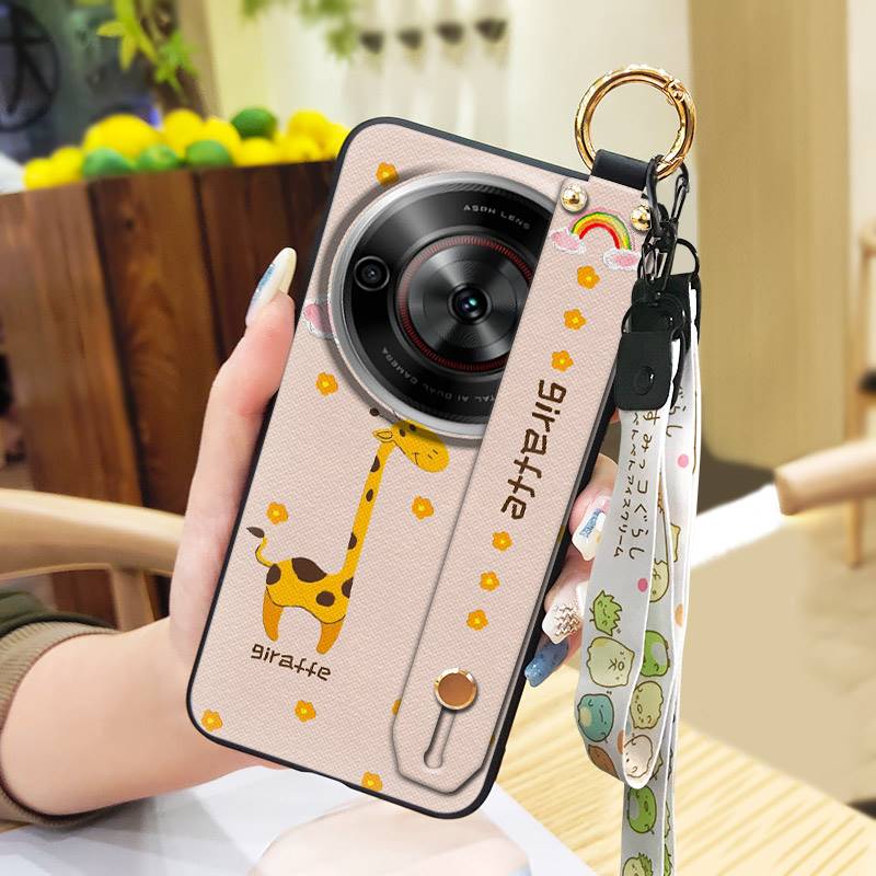 Tecknad Dammavvisande Mobilskal För ZTE Blade A75 5G/Nubia Focus 5G/Calf 5G Sött Skyddande Armband Tålig Silikonring