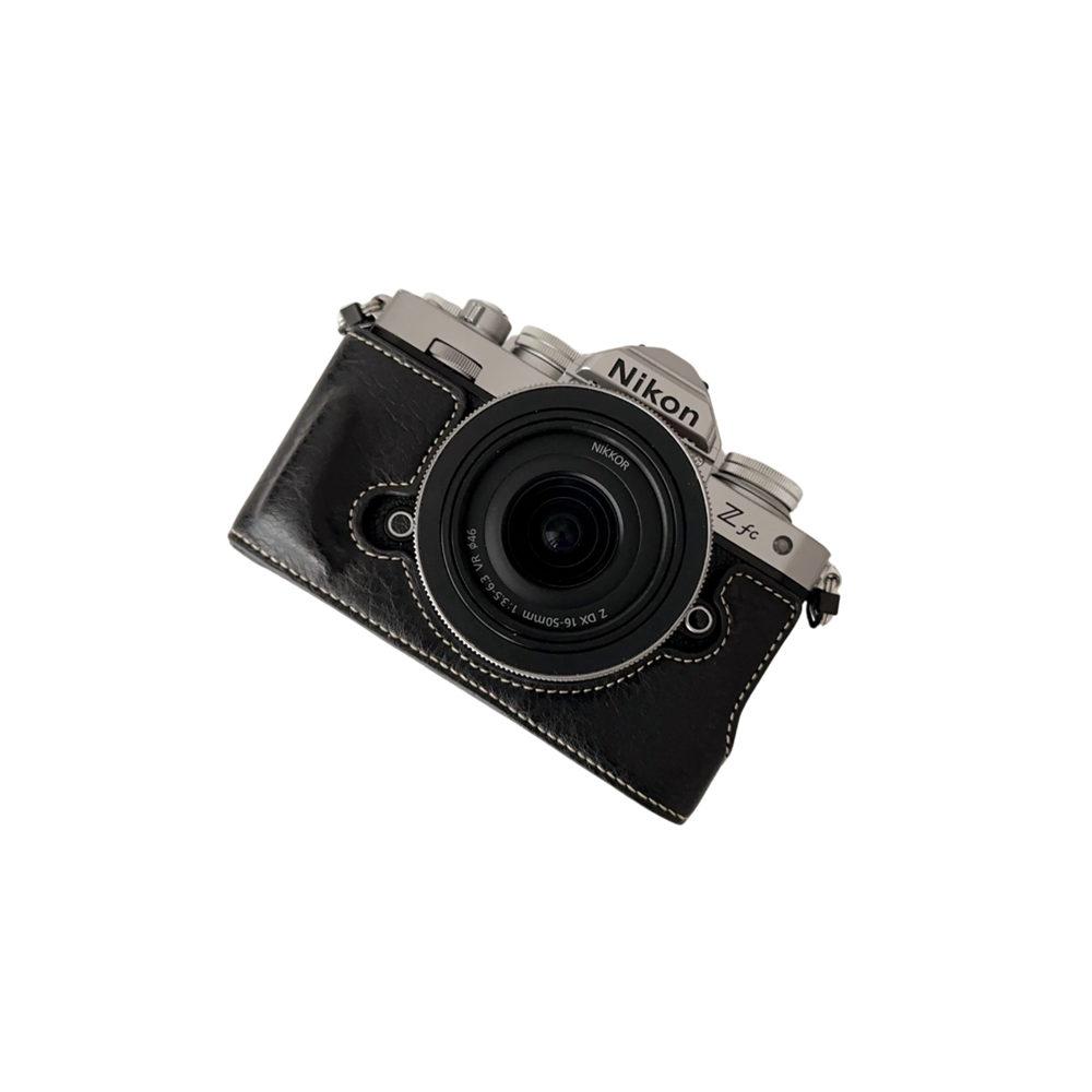 PU Lederen Camera Half Case Voor Nikon Zfc ZFC Batterijopening Onderkant Beschermhoes