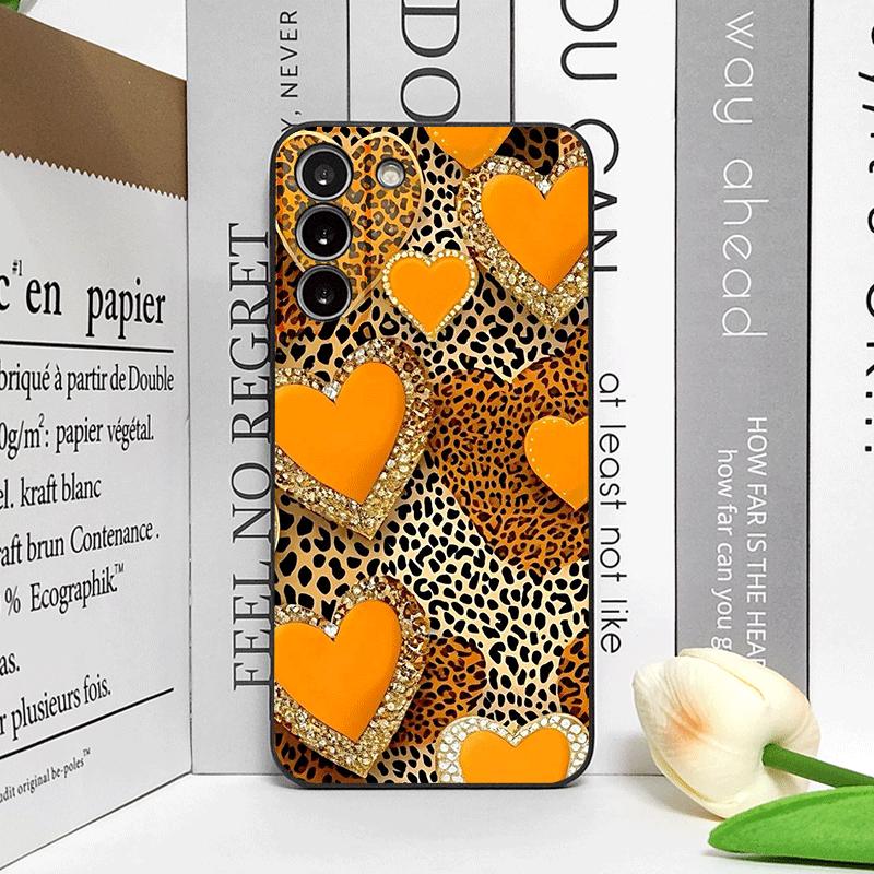 Leopard Print Heart-shaped Love Couple Pattern Phone Case for Samsung Galaxy A56 A14 A55 A16 A54 A36 A53 A52 A51 A50 Soft Cover