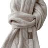 Korean Retro Pattern Wool Blend Scarf - Warm, All-Match, Unisex Winter Neckwear