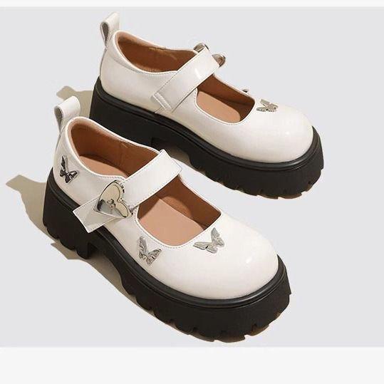 

Yan Ju ~ Thick-soled Mary Jane shoes women s new versatile single shoes in the summer of 2025, black thick heels and heightened small leather sho 40