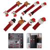 Polyester Christmas Handle Covers for Refrigerator and Kitchen Appliances Featuring Santa Snowman Bear Elk Designs