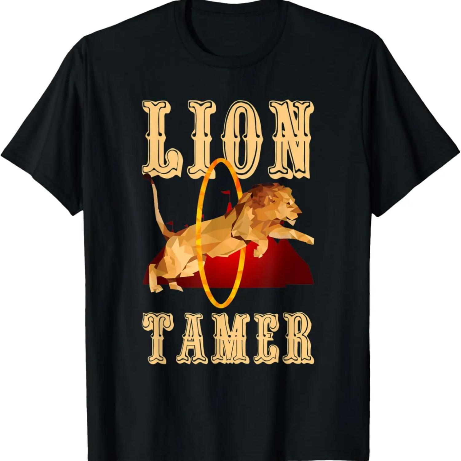 Vintage Lion Tamer Retro Carnival Theme Circus Staff Costume T-Shirt S чёрный