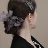 Women Hair Band Organza Bow Hair Decor Ponytail Holder Rope Sparkling Rhinestones Styling Tool Hair Hair Accessories