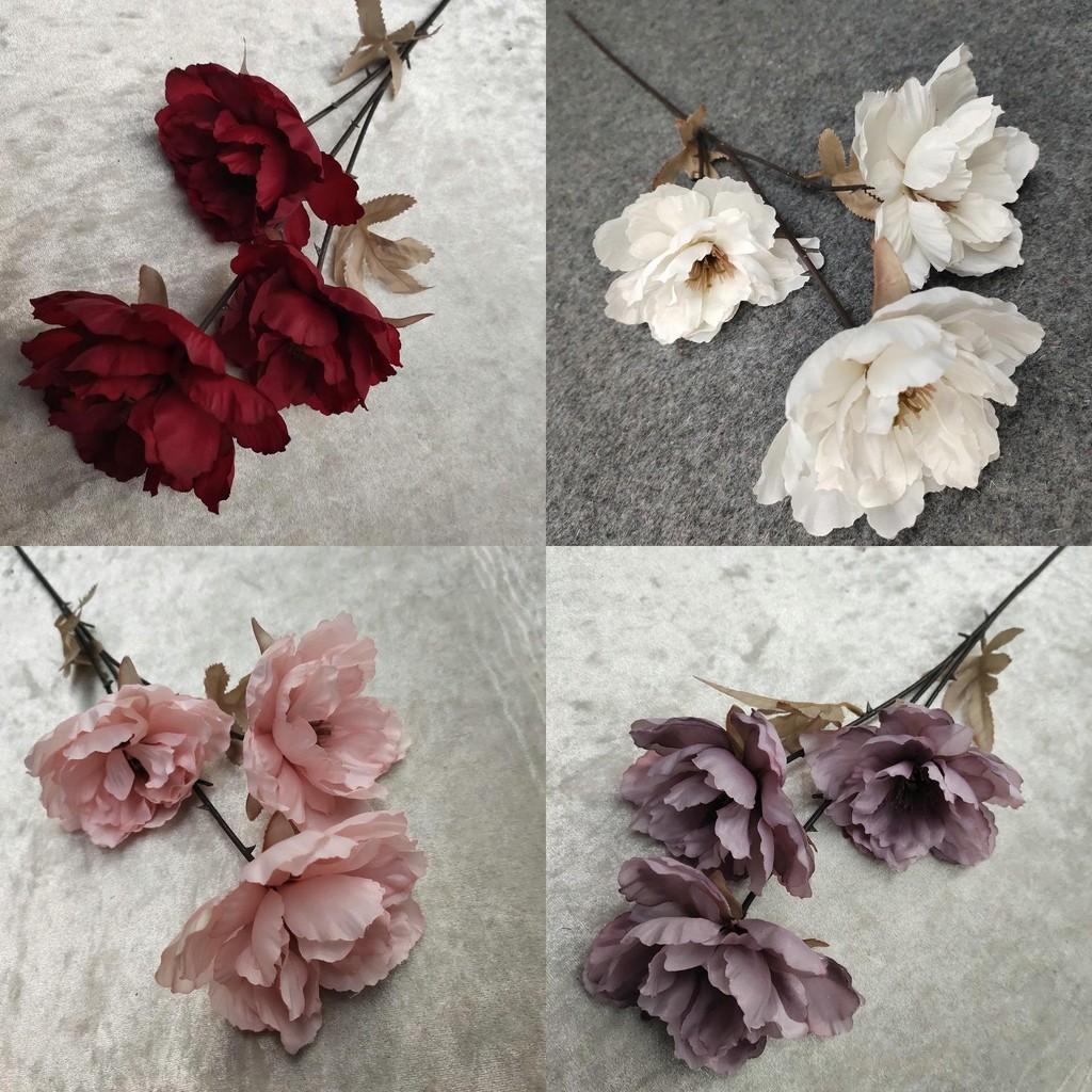Silk Peony Realistic Artificial Flowers For Wedding Party Home Decorations
