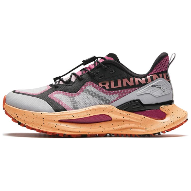 Anta Fashionable Comfortable Simple Versatile Non-Slip Low-Top Running Shoes Women Sneaker Gray Black Purple 122425571-2 36