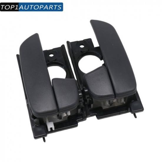 2X Innerdörrhandtag Bak Vänster & Höger Svart För 2006-2011 Hyundai Accent