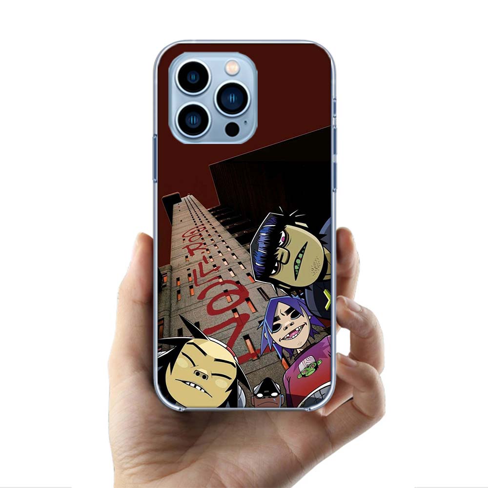 Gorillaz Anime Cases Phone Case For Iphone 17E 16E 17 Air 16 Pro Max 15 Pro 14 Plus 11 13 12 Mini Cover Cases Compatible with Su