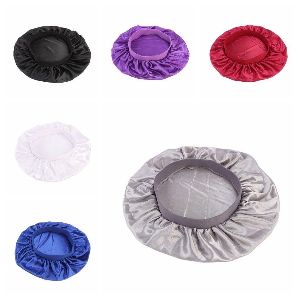 

Elastic Wide Band Night Sleep Bonnet Headwrap Chemo Cap Satin Stretch Hat