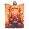 Flame Hashira Rengoku Blanket Anime Demon Slayer Wool Funny Breathable Throw Blanket for Home Restaurant Autumn/Winter