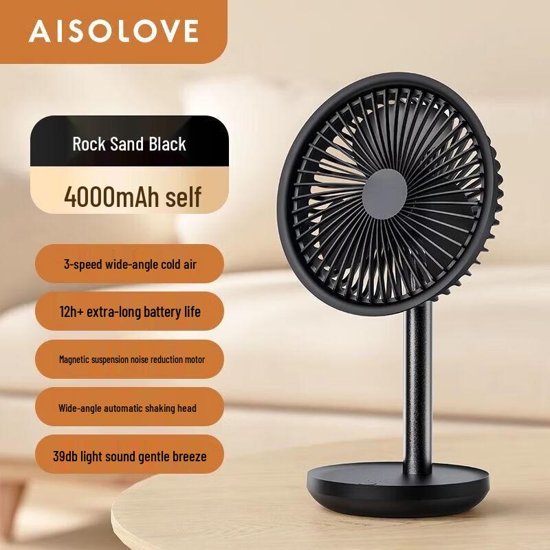SOLE ZIZAO F5 Portable USB Air Circulation Desk Fan чёрный