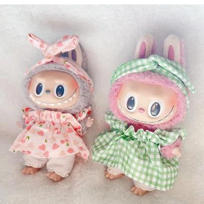 17cm Cute Mini Plush Doll's Clothes Outfit Accessories for Idol Dolls Cherry/Pineapple Three-piece Set Gift