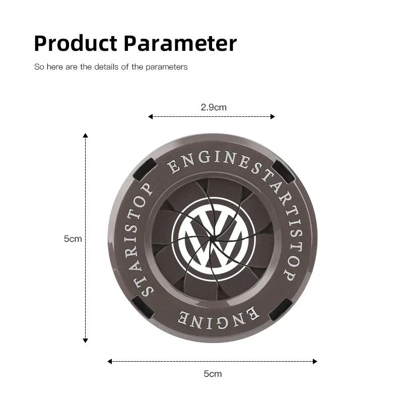 ·Car Onekey Start Stop Button Cover Protection Cap Sticker For VW GTI Rline Polo Golf Passat CC Tiguan Arteon Jetta Scirocco Bor