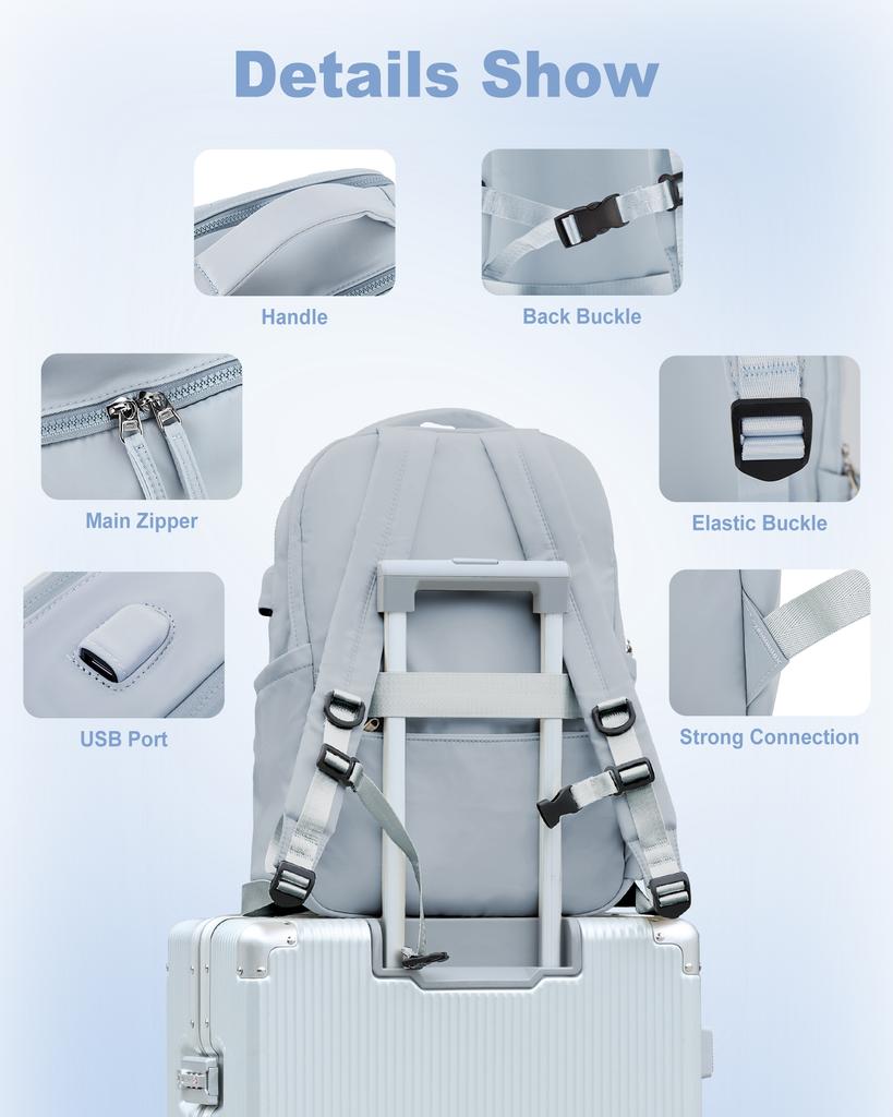 Black Laptop Backpack For Women Gym Backpack Casual Daypack Backpacks Travel Backpack For Traveling On Airplane Work Backpack