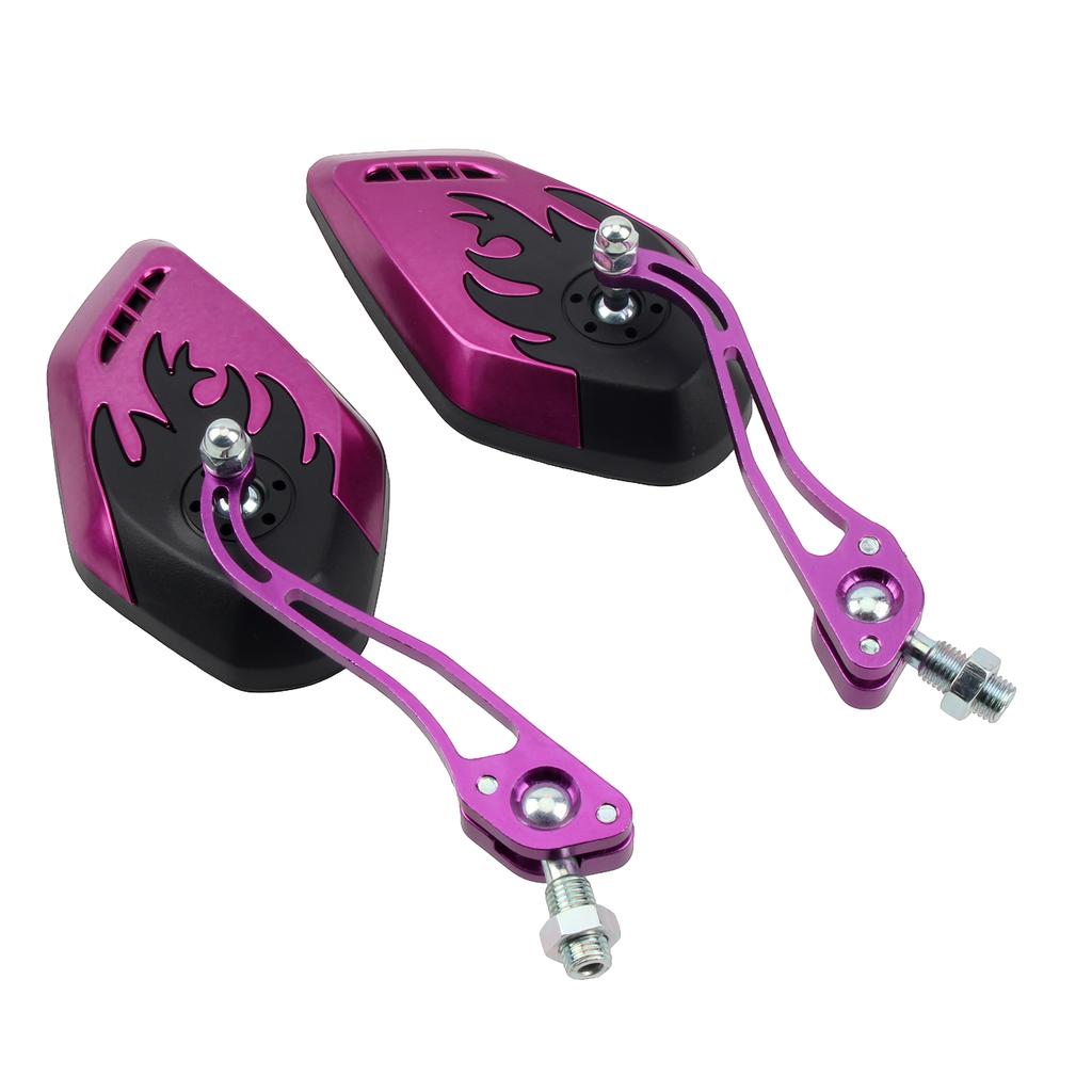 Motorradlenker Rückspiegel Flamme Für Honda Kawasaki Harley Yamaha BMW Universal Pit Dirt Bike Motocross Zubehör