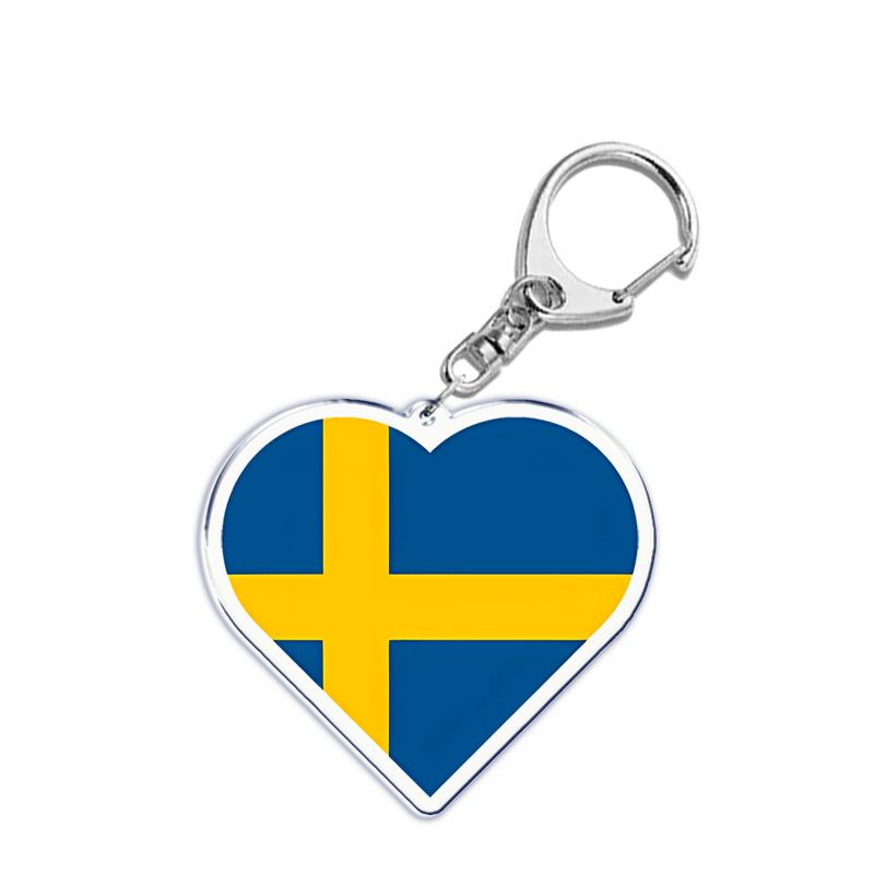 France Scotland Germany Country Love Heart Keychains Ring for Accessories Bag Pendant Key Chain Llaveros Ewelry Fans Gifts