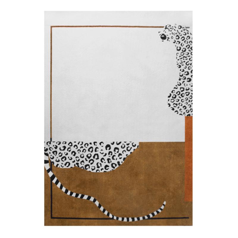 Light Luxury Plush Lounge Rug Home Bedroom Decor Leopard Print Carpet Thicken Study Non-slip Mat Nordic Carpets for Living Room