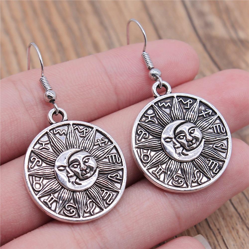 53 styles Inspired Jewellery Fashion Women Gifts Vintage Moon Sun Star Dangle Drop Earrings For Women Statement Wiccan Jewelry