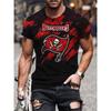 Short Sleeved Football Tampa Bay Pirates Team Emblem 3D T-shirt Printed Men's T-shirt