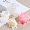 3D Cute Rabbit Silicone Candle Mold DIY Easter Bunny Ornament Gypsum Molds Soap Concrete Resin Crafts Making Home Decor Supplies
