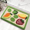 Non- Absorbent Bath with Strawberry and Design - Soft Faux Bathroom for Shower Floor