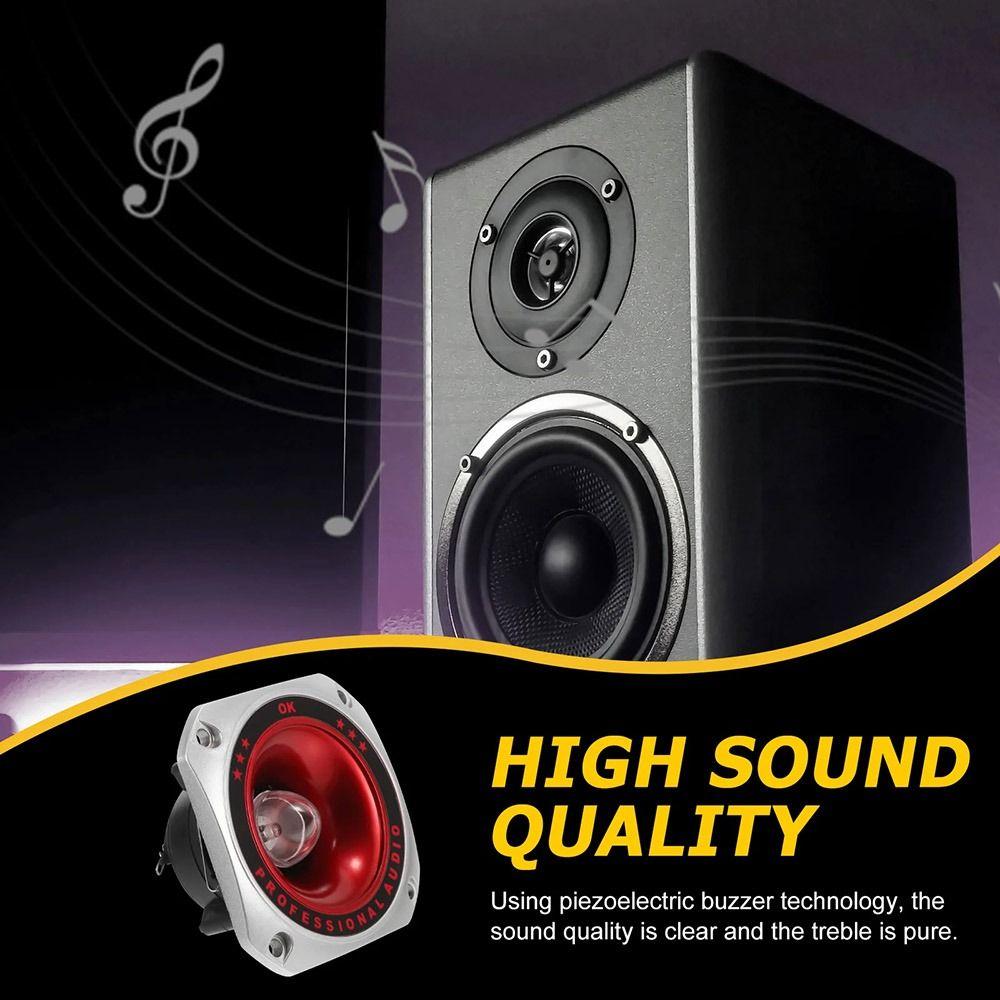 1/2Pcs Durable with Color Light Speaker Tweeter 100W 3" Piezo Tweeters Horn Piezoelectric Speaker Buzzer for Head