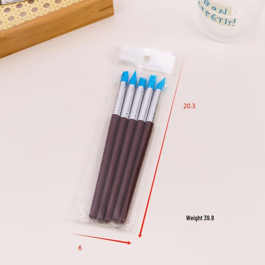 

Ceramic Clay Silicone Brush Set: 5-Piece Soft Tip for Polymer Tools and Correction Pen