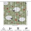 Modern Farmhouse Sheep Pattern Shower Curtain Green Decor Home Decoration Waterproof Liner For Bathtub In Bathrooms