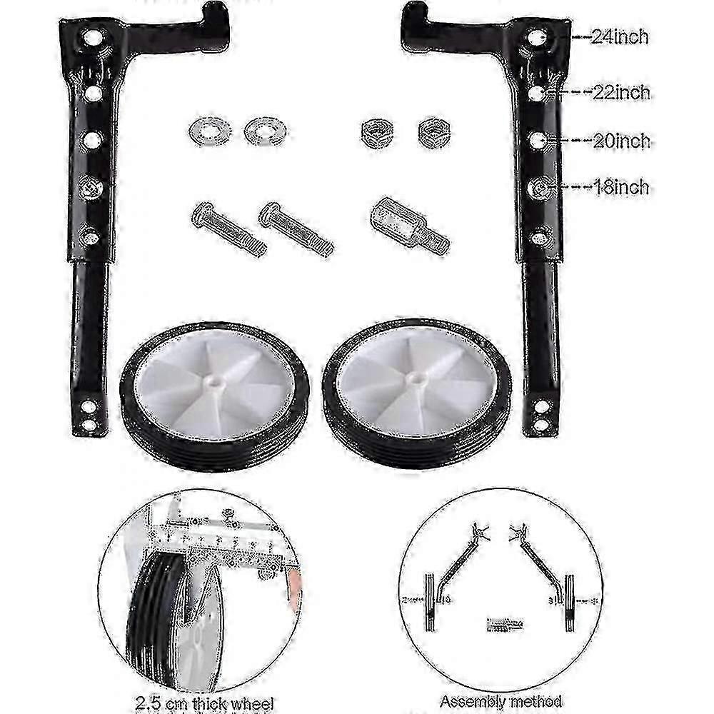 Kids Stabilisers For Childs Bike 18 20 22 24 Inch Adjustable Support Kids Bike Wheels LZI-Good
