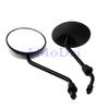 LMoDri One Pair Circle Motorcycle Mirror Rear View Mirrors For Motorcycles E-Bike Honda Scooter Kawasaki Suzuki Yamaha 10mm