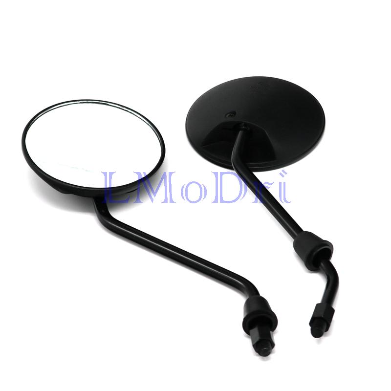 LMoDri One Pair Circle Motorcycle Mirror Rear View Mirrors For Motorcycles E-Bike Honda Scooter Kawasaki Suzuki Yamaha 10mm